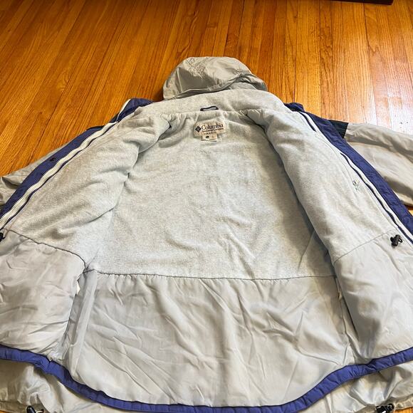 Columbia Coat Womens Large 3 in 1 Interchange Light Gray Winter Jacket Hooded - Picture 4 of 9